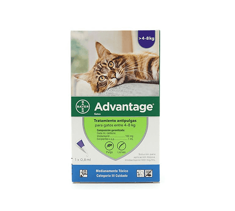 Advantage para gatos de 4-8kg