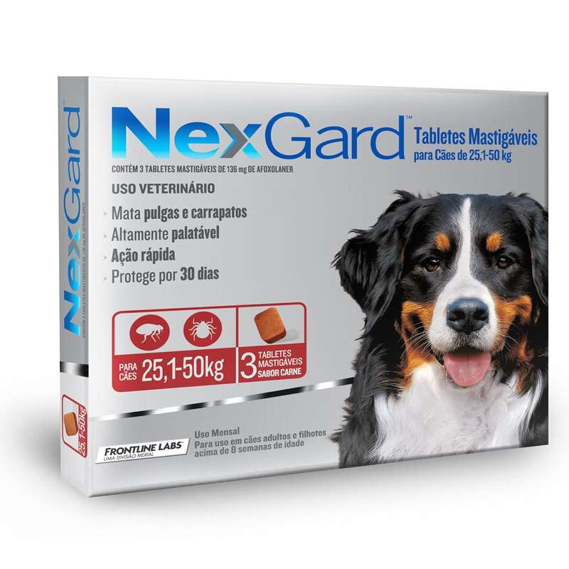 Nexgard 25 a 50kg - 3 comprimidos 4