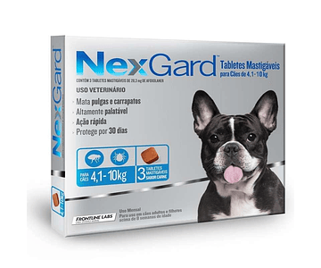Nexgard 4 a 10kg - 3 comprimidos
