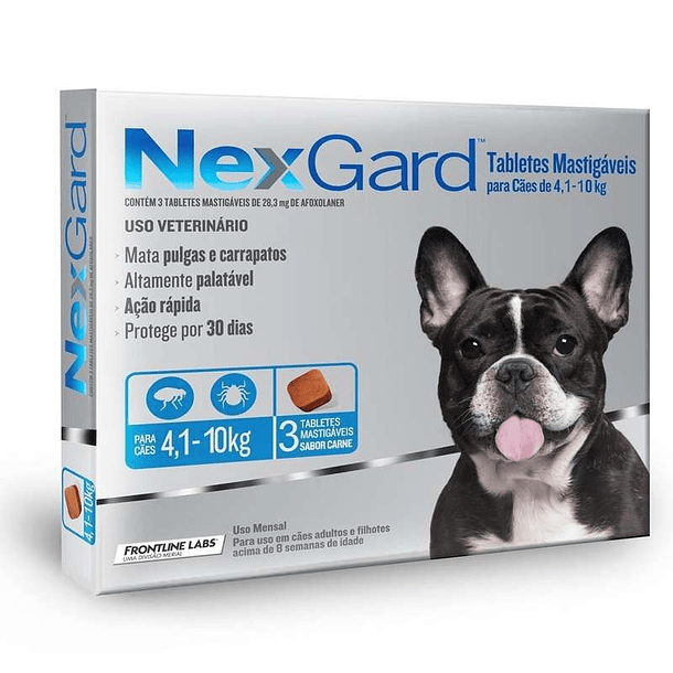 Nexgard 4 a 10kg - 3 comprimidos