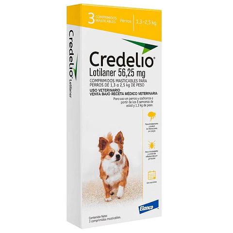 Credelio para Perros de 1,3 a 2,5kg - 3 comprimidos