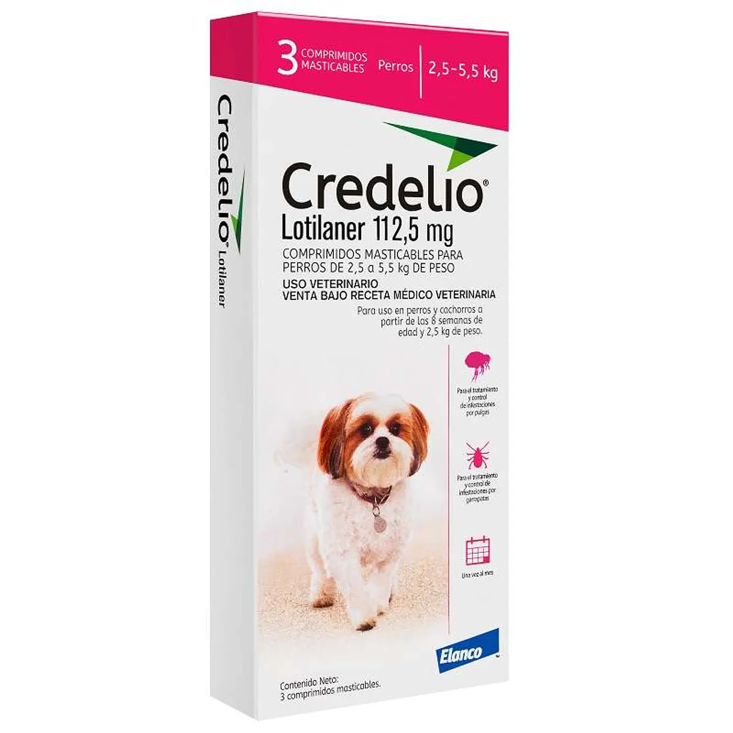 Credelio para Perros de 2,5 a 5,5kg - 3 comprimidos 1