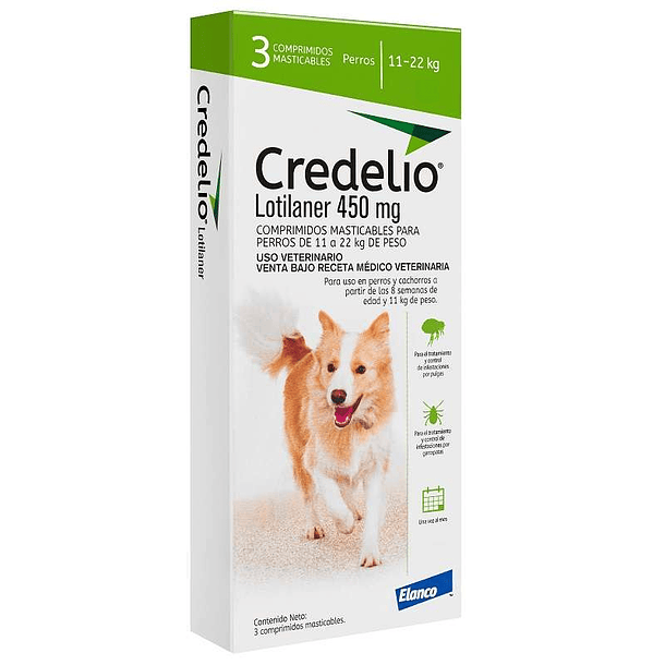 Credelio para Perros de 11 a 22kg - 3 comprimidos