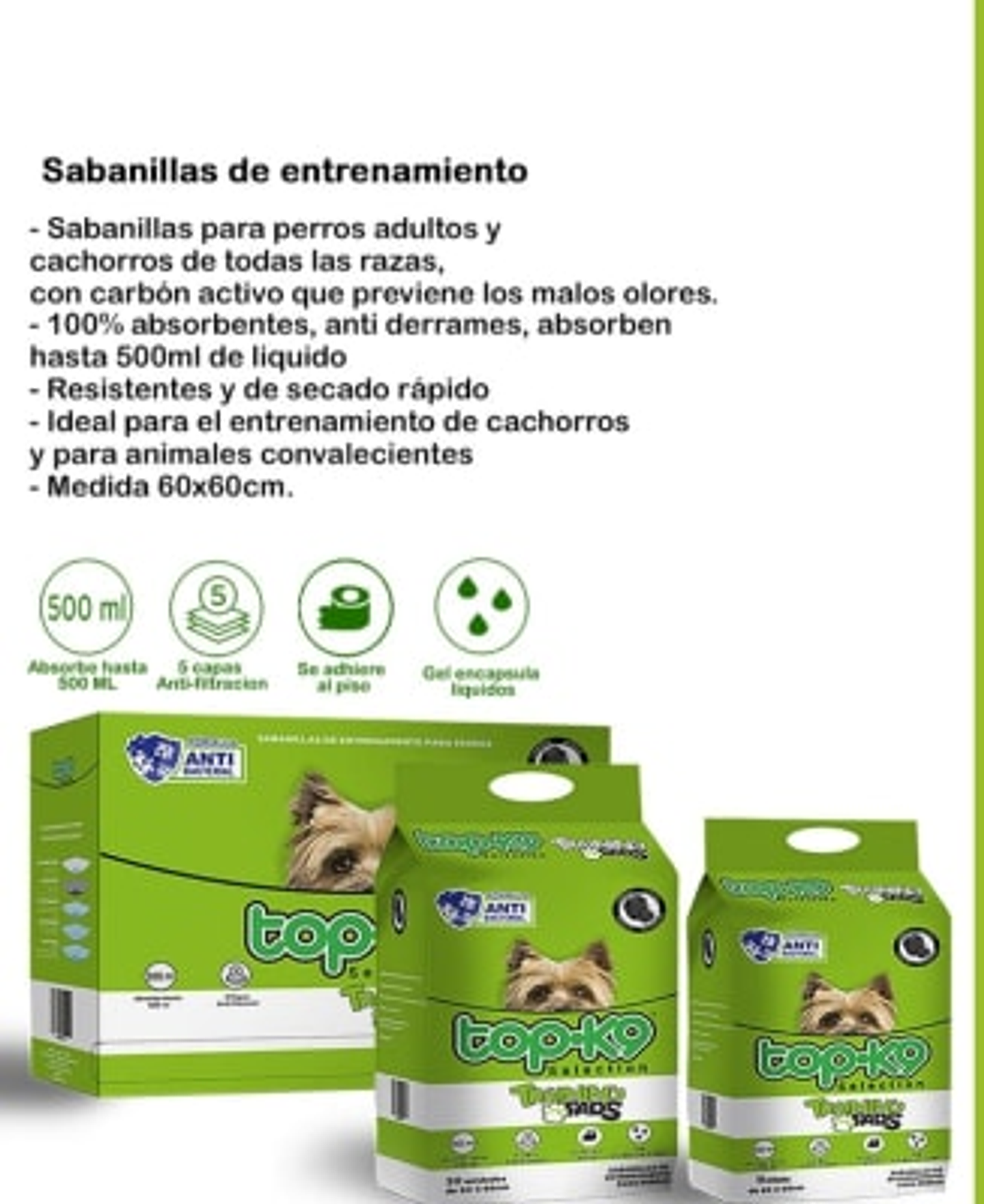 Sabanilla de Entrenamiento 10 unidades de 60x60cm - Training Pads 2