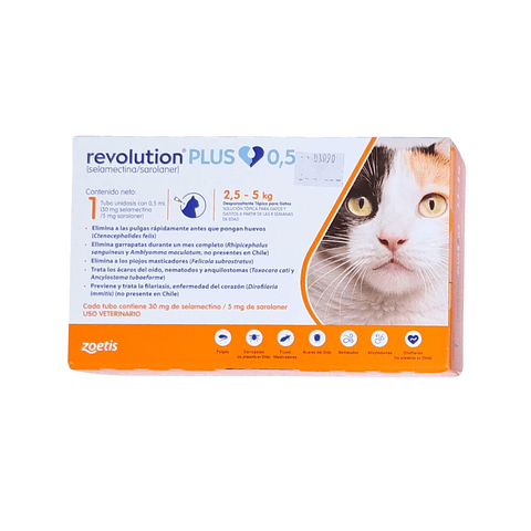 Revolution Plus 2,5 a 5 kg - gatos