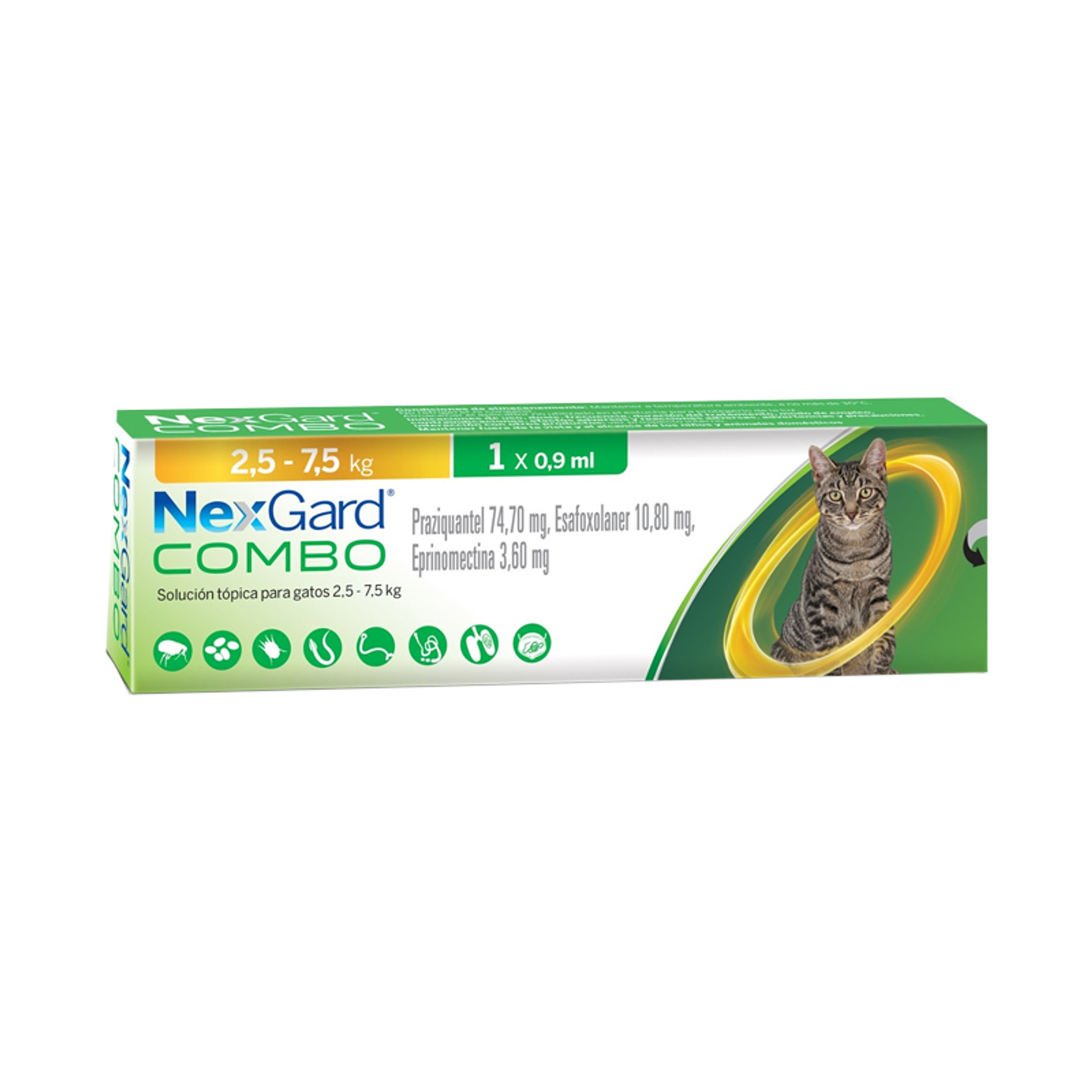 NexGard Combo Gato  pipeta para gatos de 2,5 a 7,5kg  1