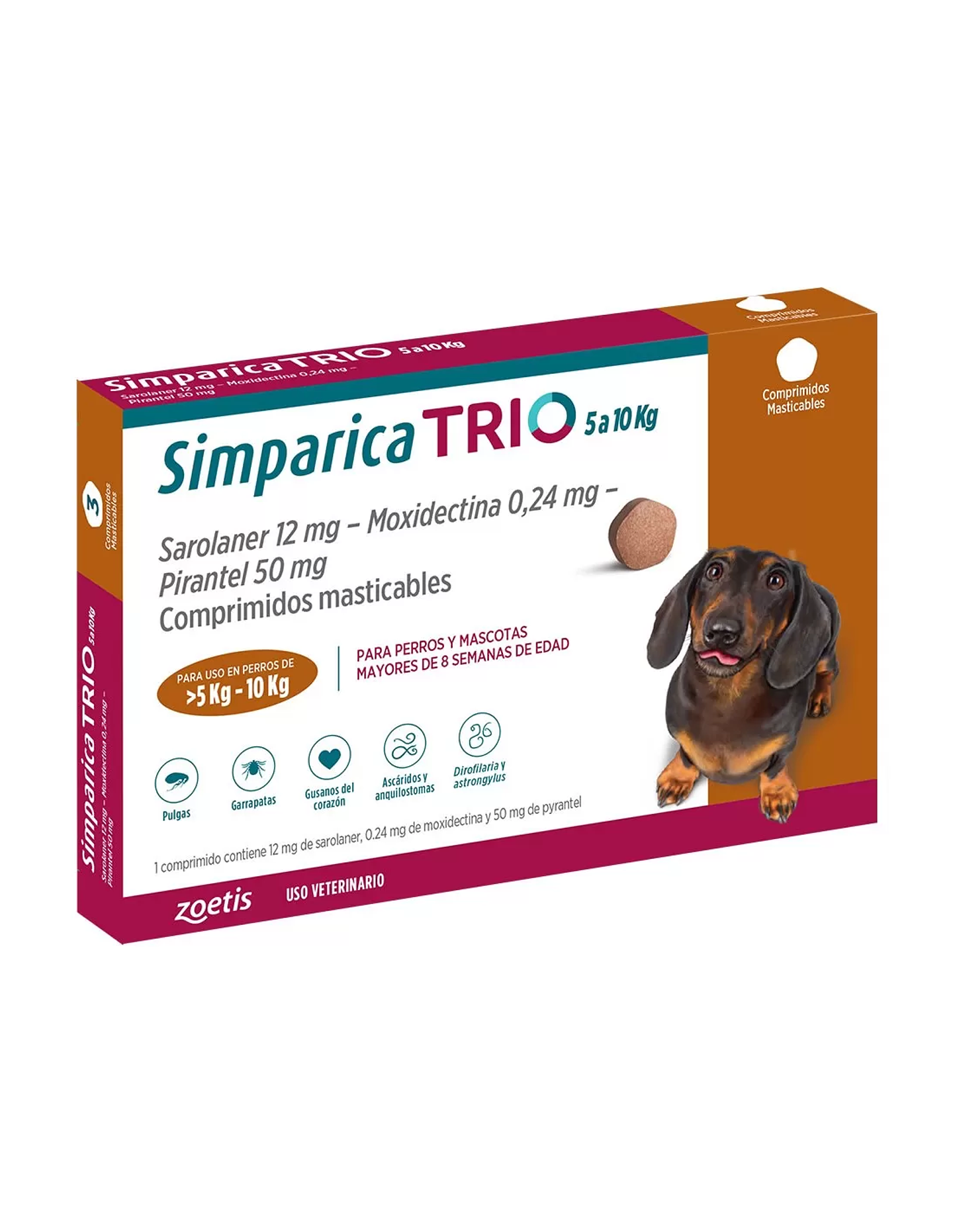 Simparica Trio 5 a 10kg - 3 comprimidos 1