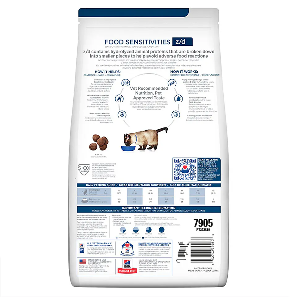 Hills Z/D Gatos 1,8kg - Hipoalergenico  2