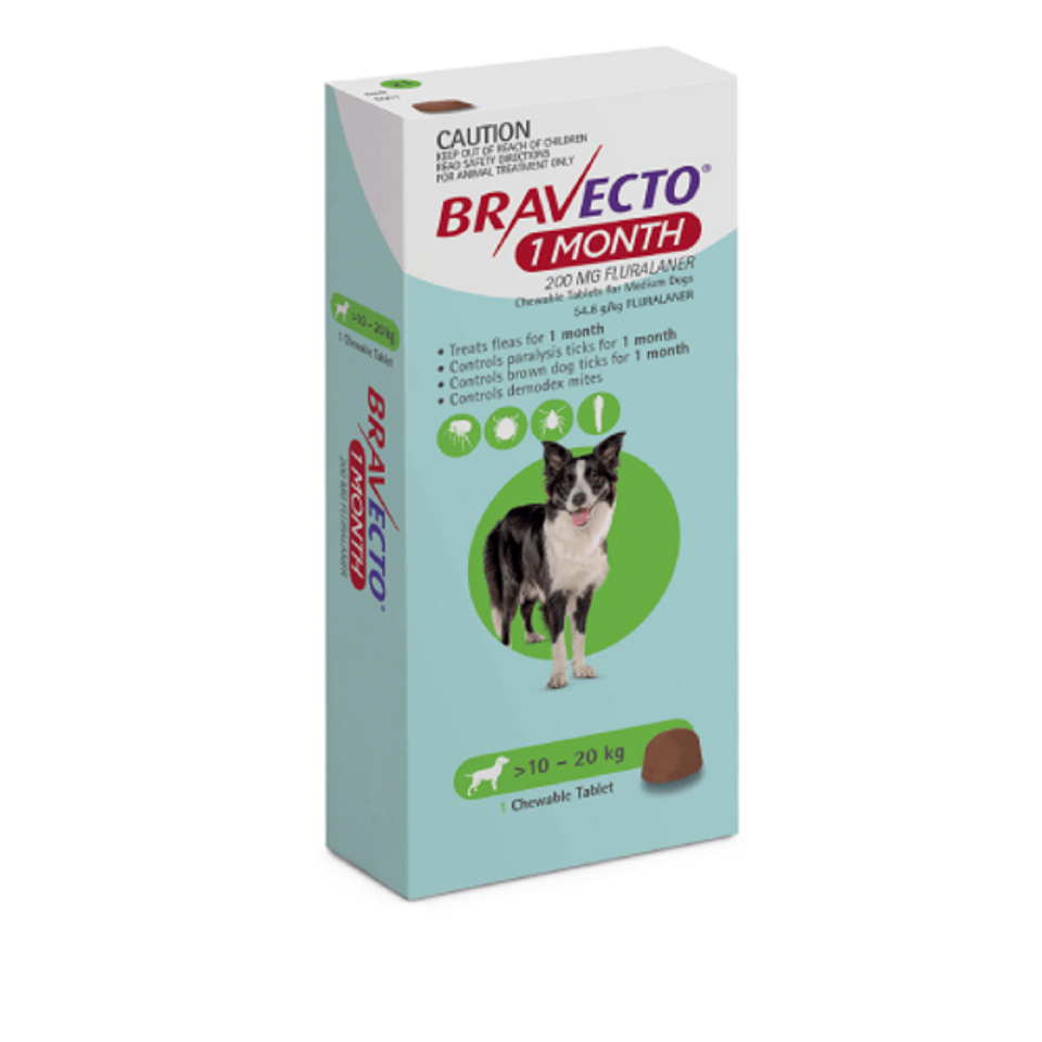 Bravecto  10 a 20kg - 1 mes 1