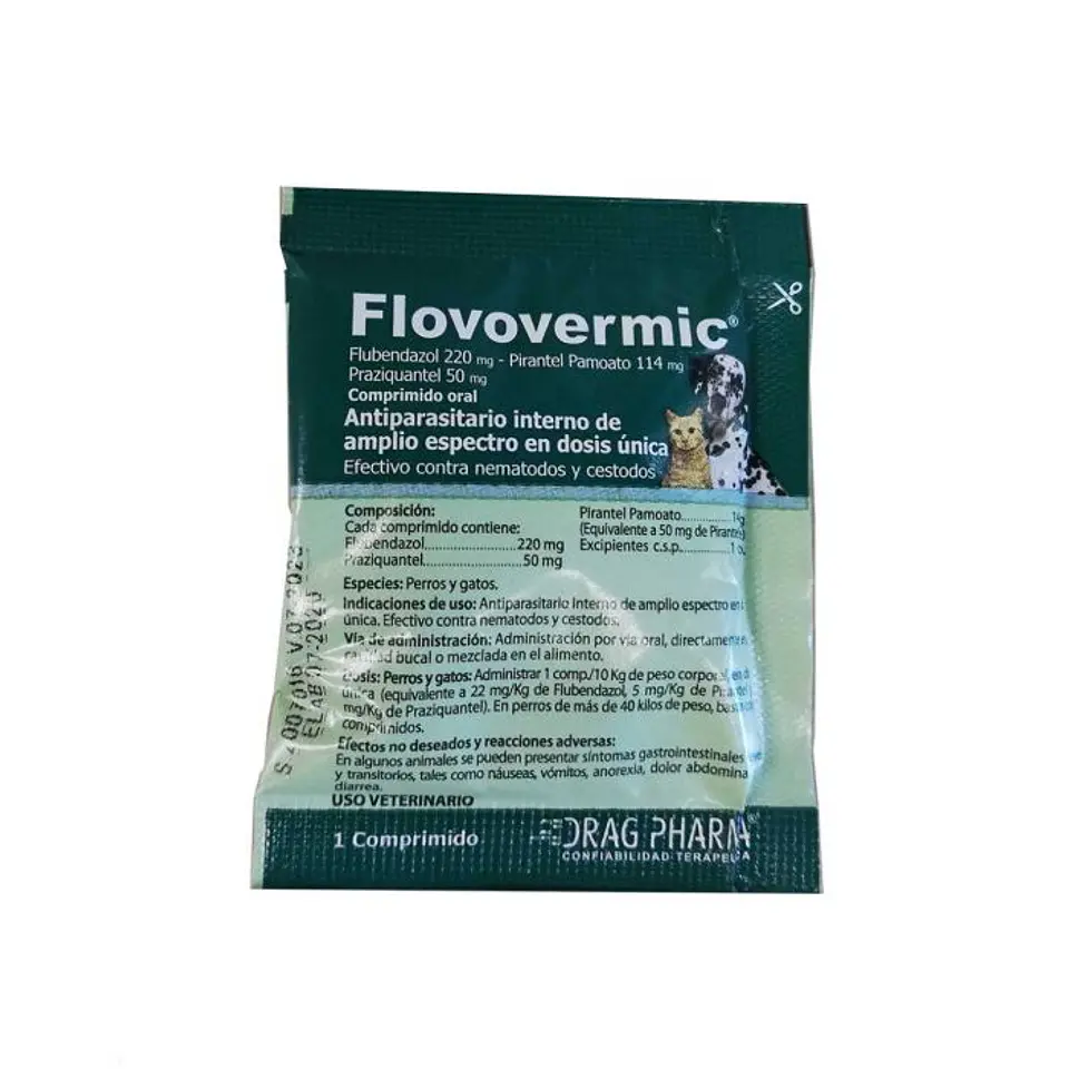 Flovovermic - 1 comprimido para 10kg 2