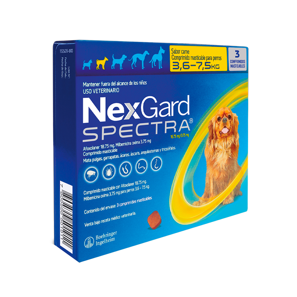 Nexgard Spectra 3,6 a 7,5kg -  3 comprimidos 1