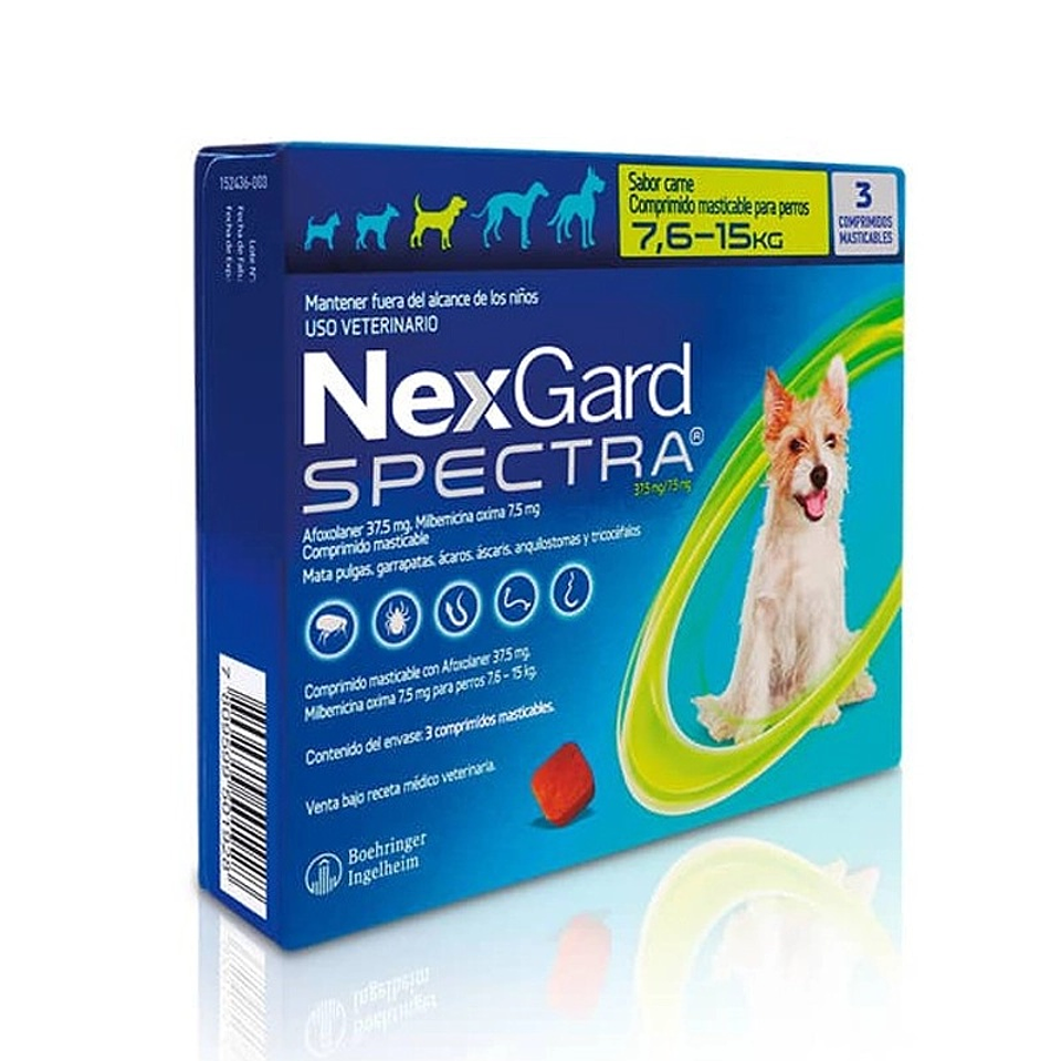 Nexgard Spectra 7,6 a 15 kg -  3 comprimidos 1