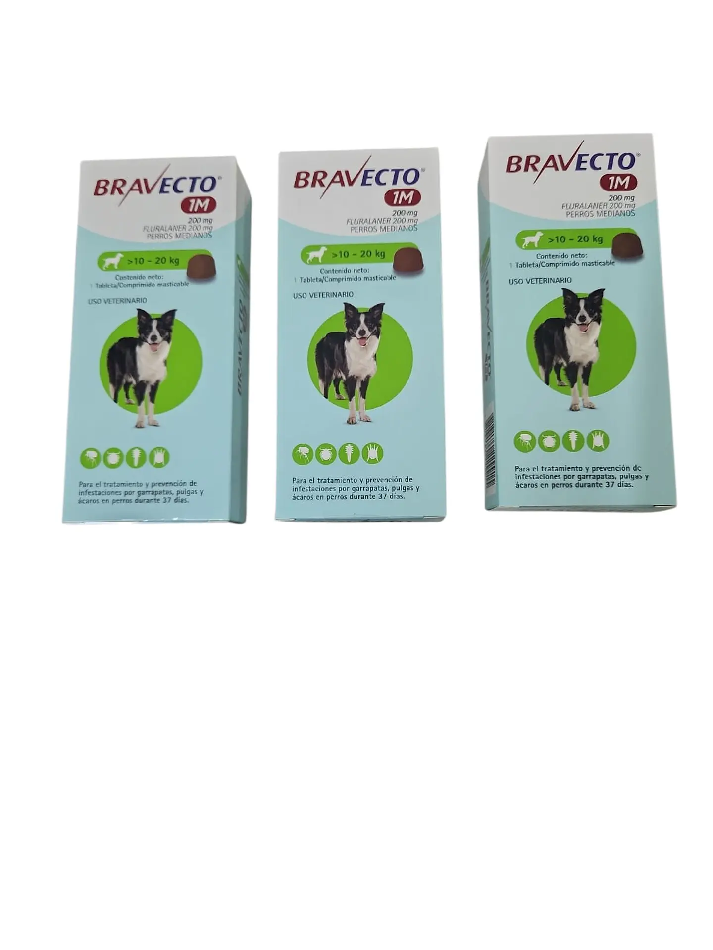 Bravecto  10 a 20kg  - pack de 3 cajas  1