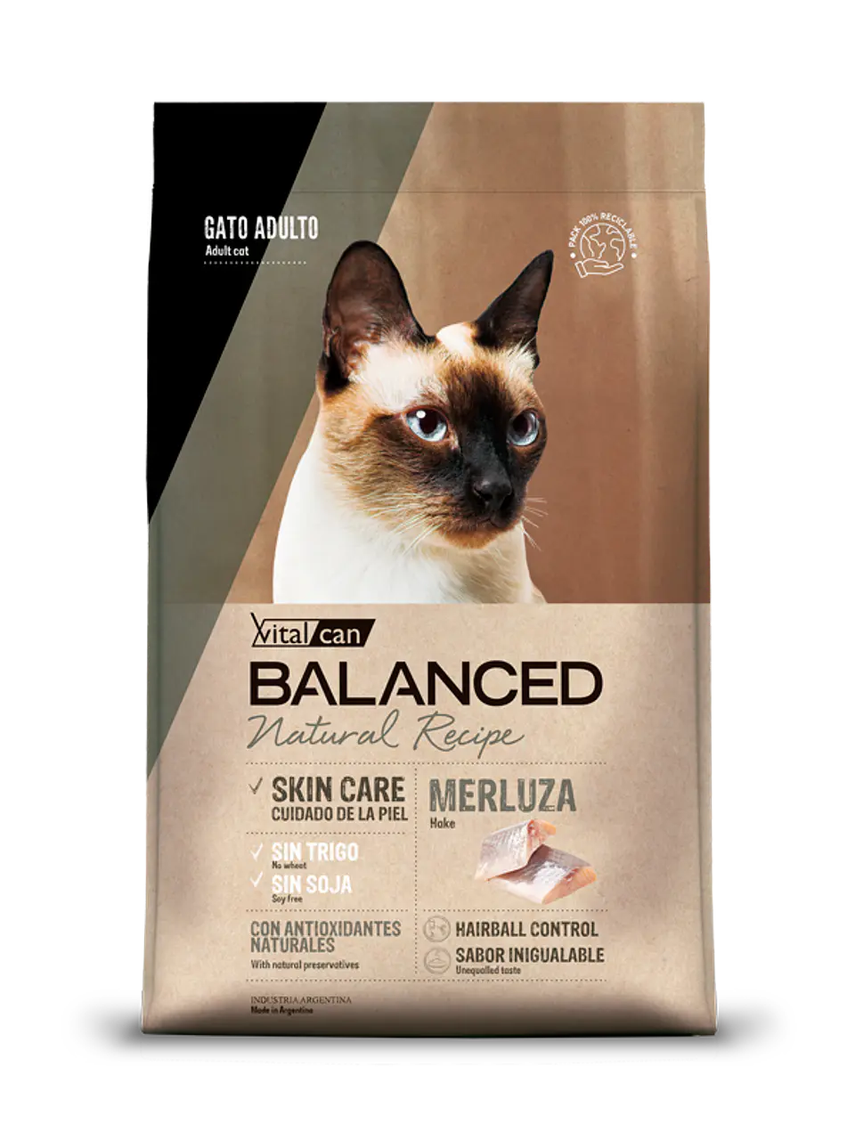 Balanced Natural Recipe Merluza Gato Adulto 3kg 1