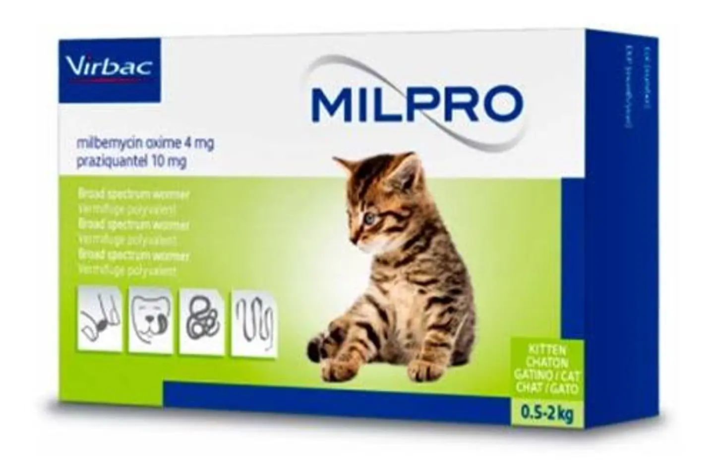 Milpro Gatitos de 0,5 a 2kg de peso - 2 comprimidos 1