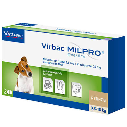 Milpro Perros Pequeño de 0,5 a 10kg - 2 comprimidos
