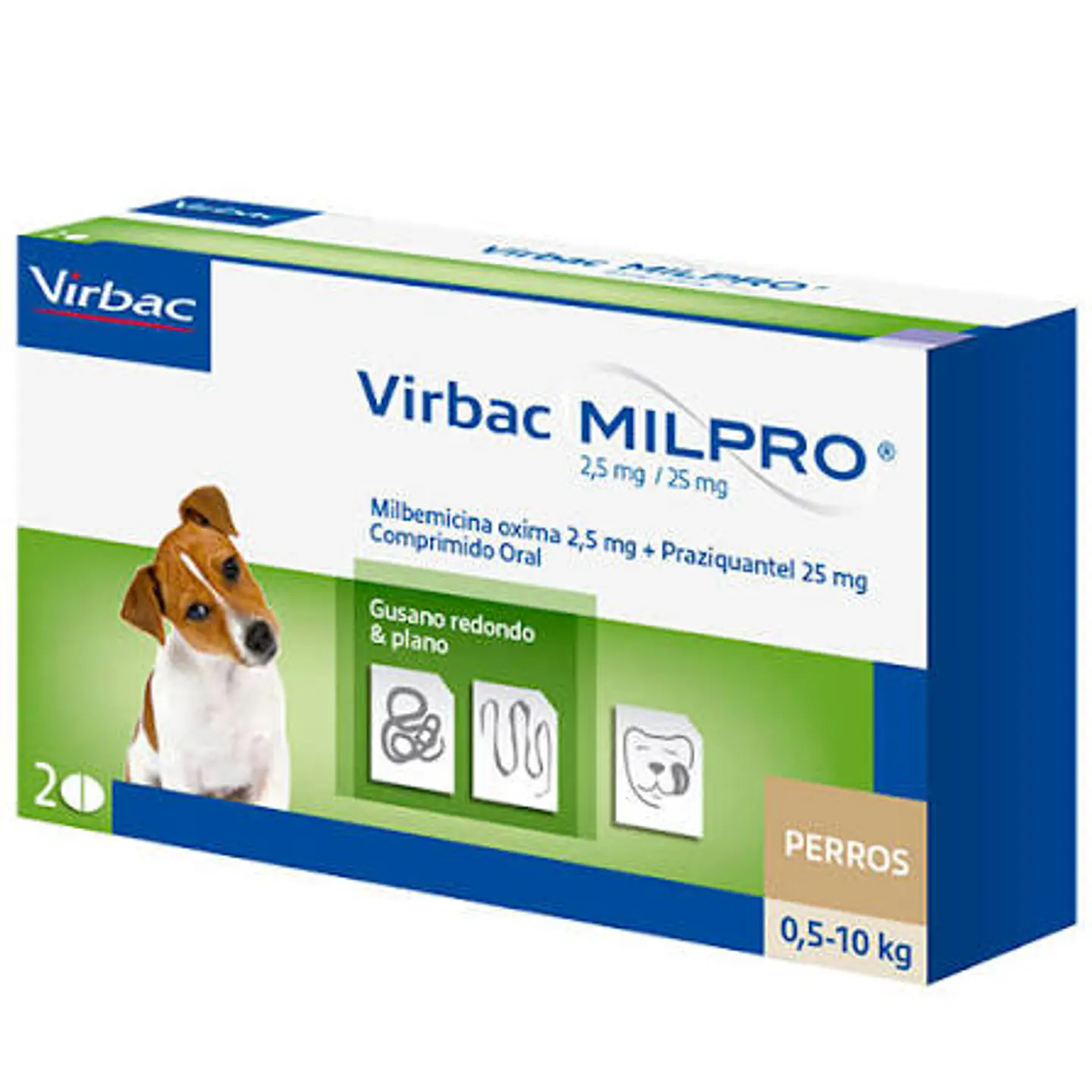 Milpro Perros Pequeño de 0,5 a 10kg - 2 comprimidos 1