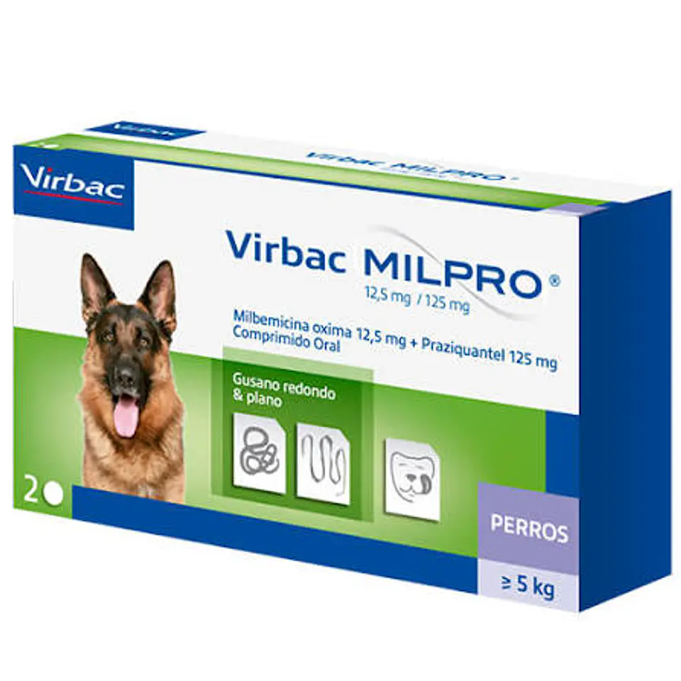 Milpro Perros desde los5Kg - 2 comprimidos 1