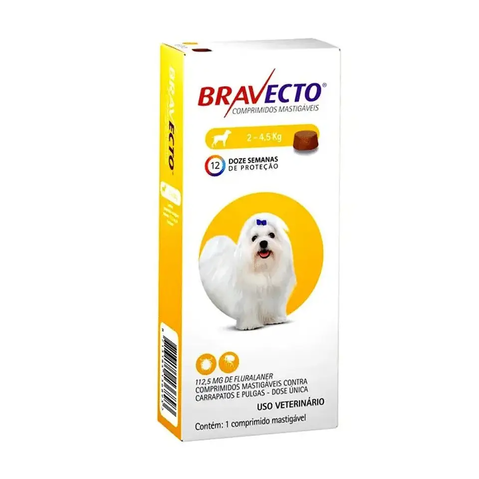 Bravecto 2 a 4,5kg -  3 meses  1
