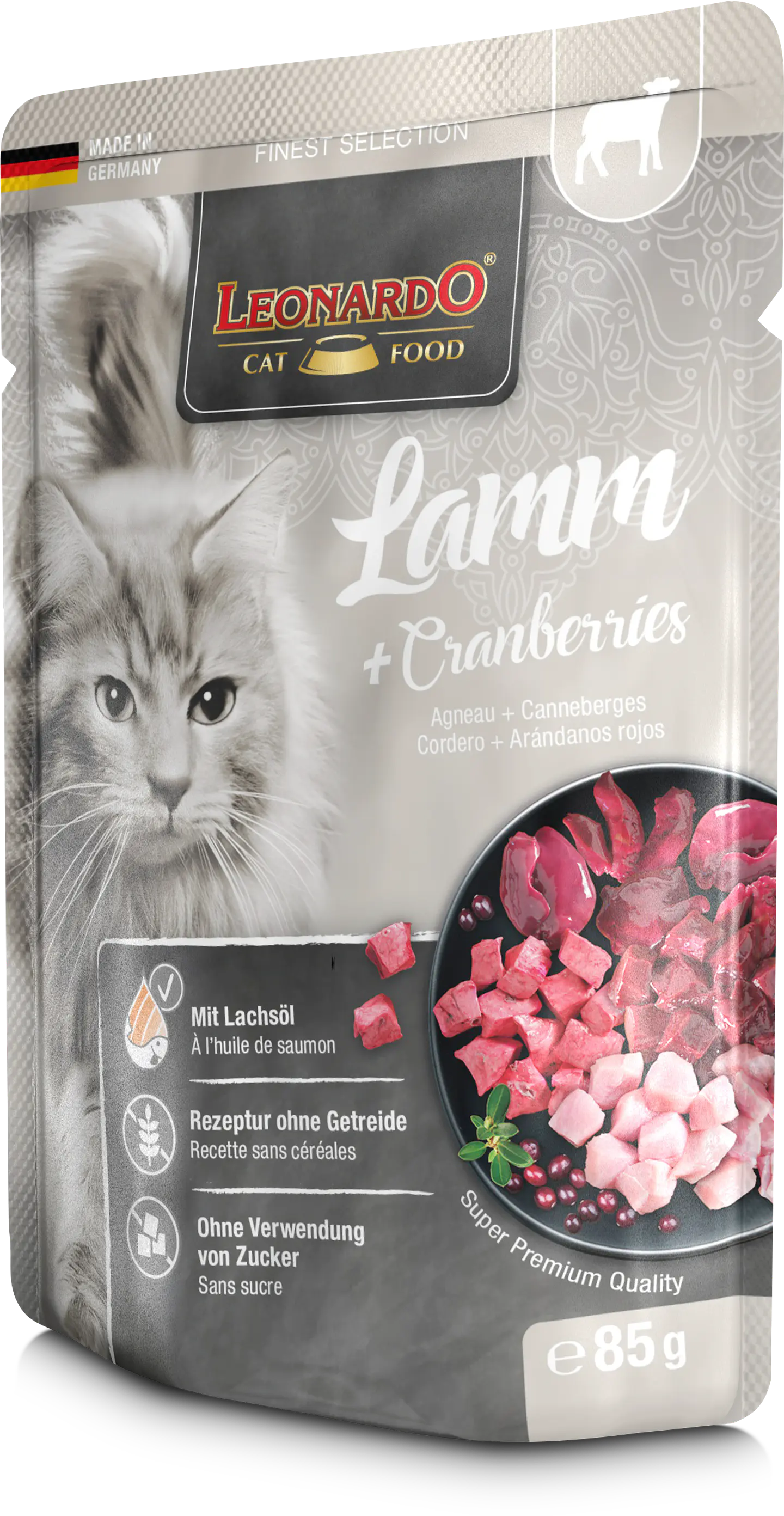 Leonardo Pouches Cordero + Cranberries - 85g 2
