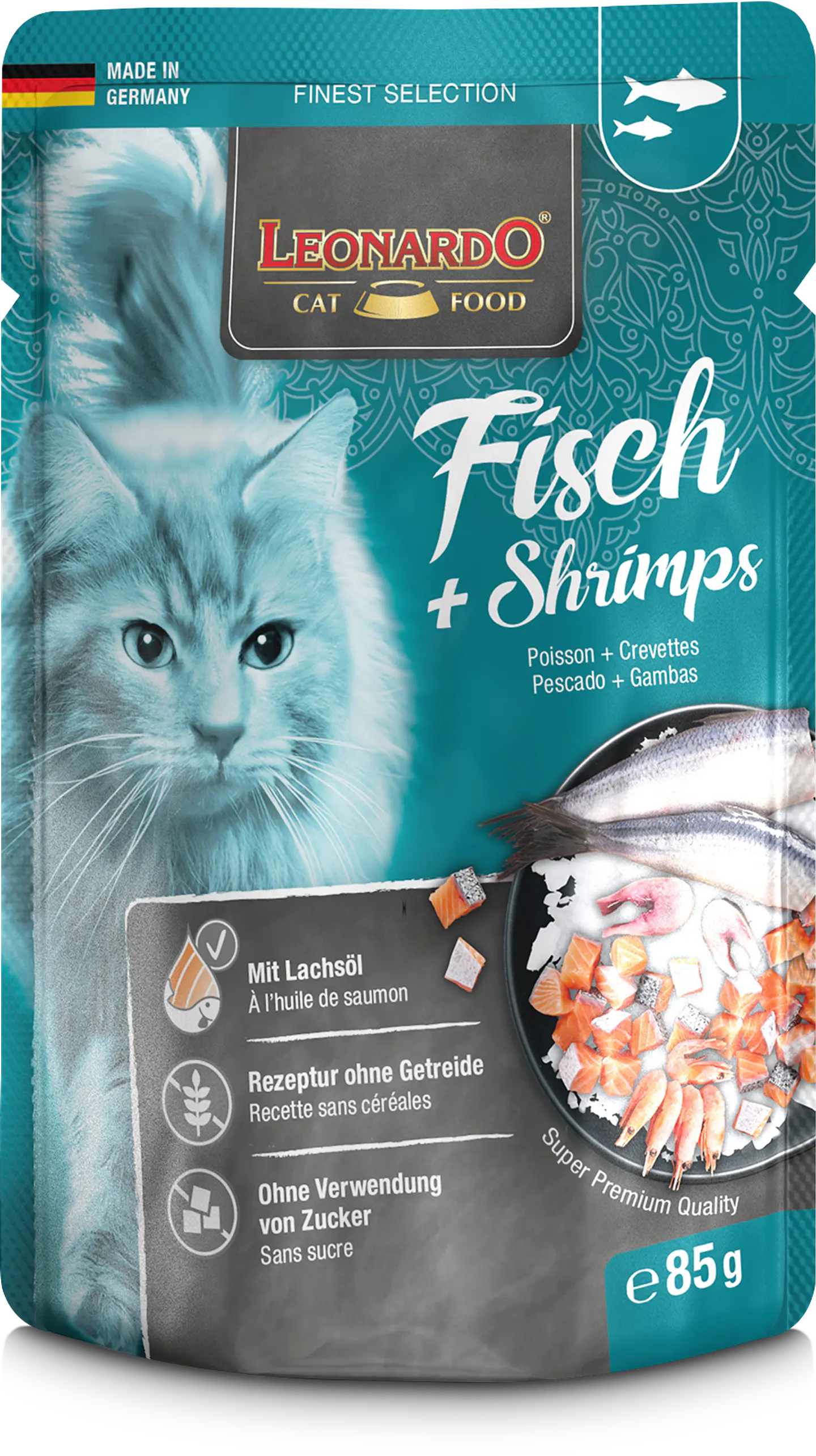 Leonardo Pouches Pescado + Camarones - 85g 1