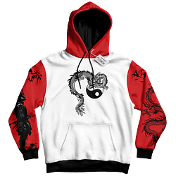 Hoodie Samurai vs Dragon