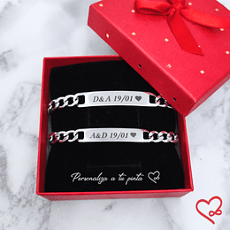 Pulseras duales personalizadas