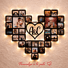Collage en forma de Corazón Con Luces