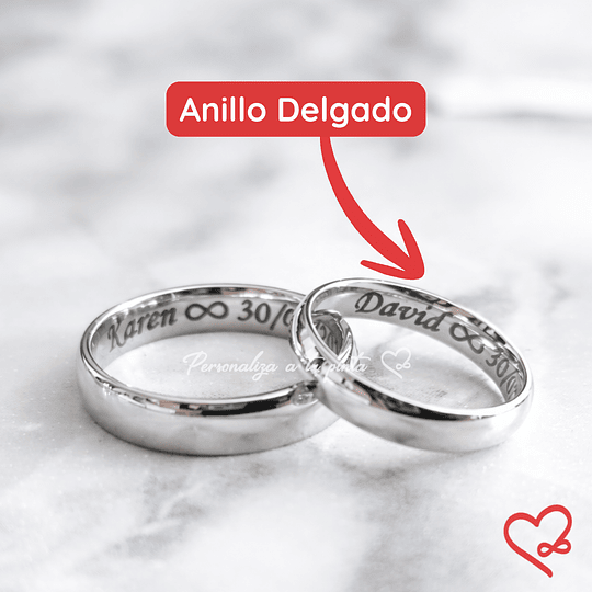 Anillos de promesa DELGADO