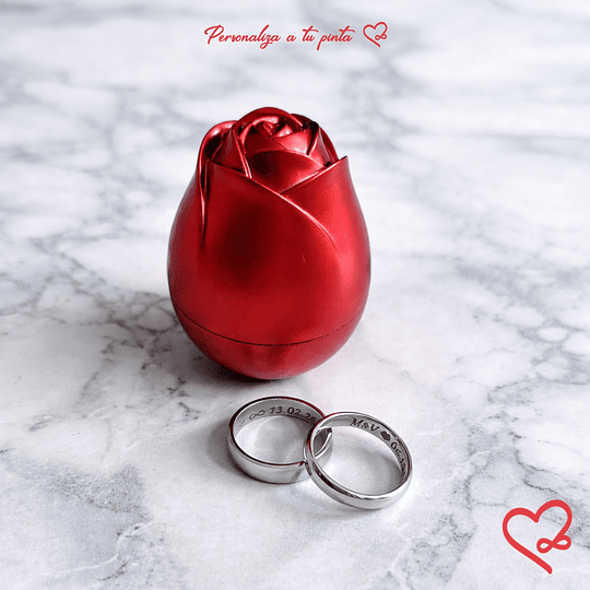 Anillos de promesa Cajita Rosa