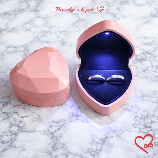 Anillos de promesa Cajita Rosada