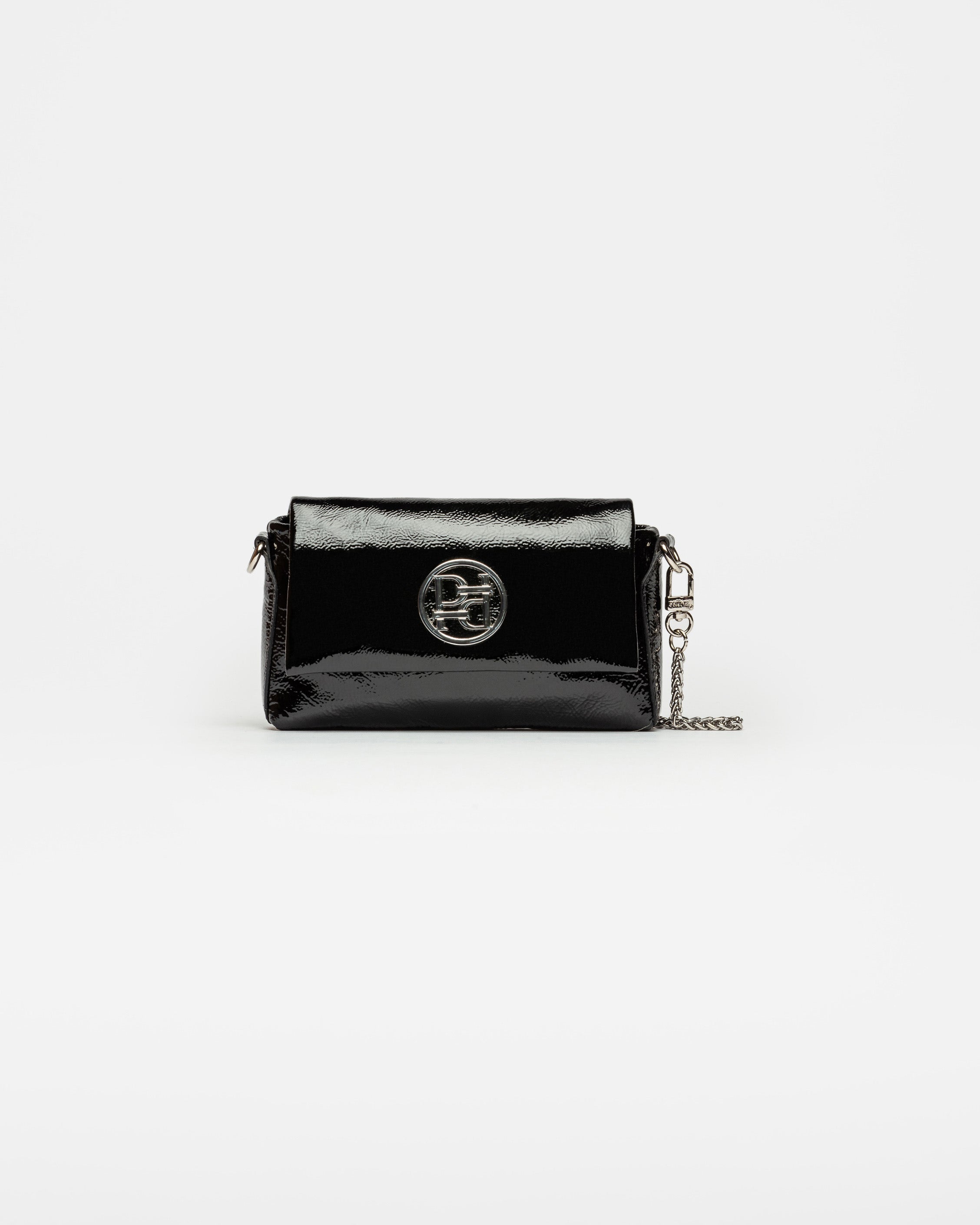 MINI BAG BLOOM EN CUERO CHAROL ARRUGADO 1