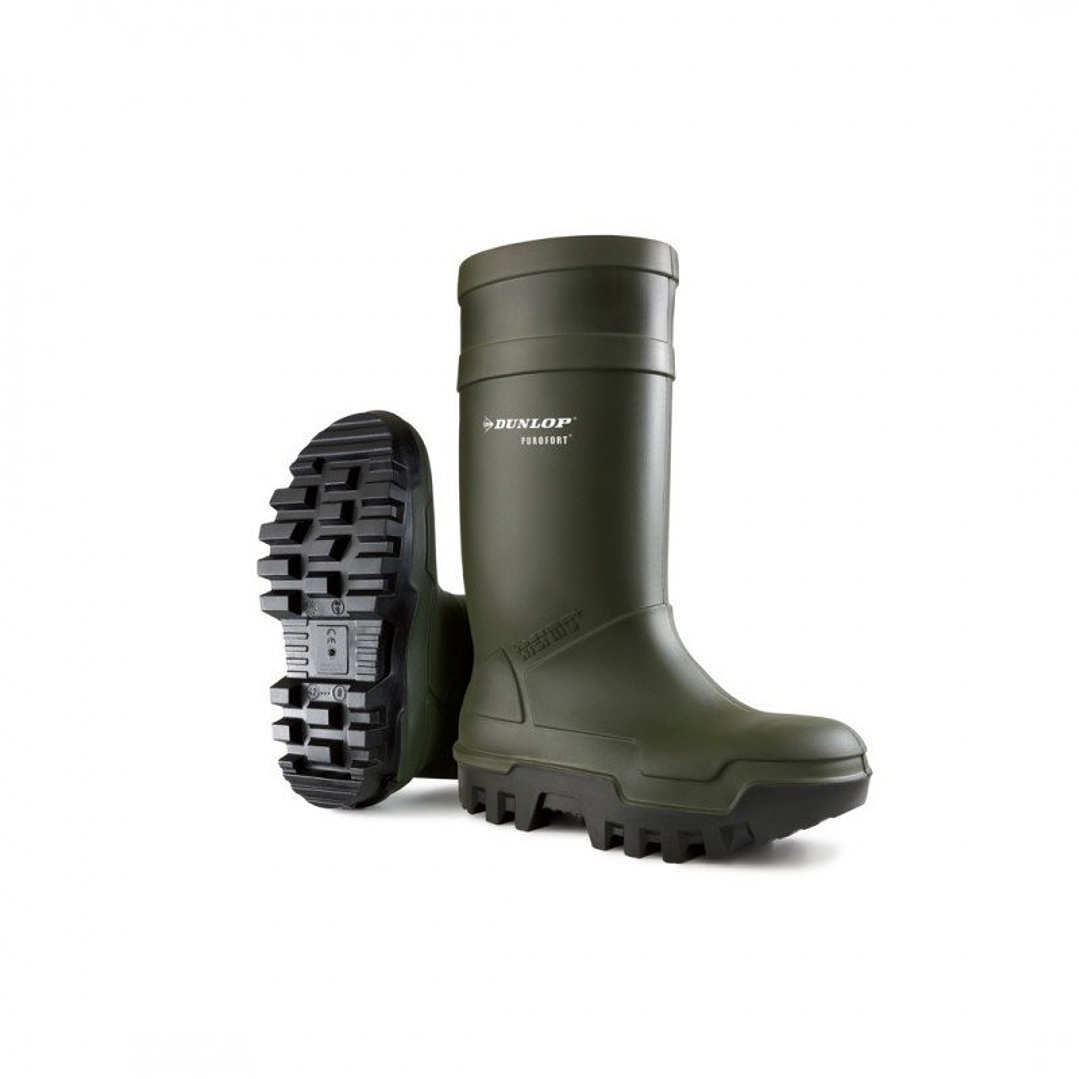 Bota Dunlop Purofort Thermo + Full Safety Verde 1