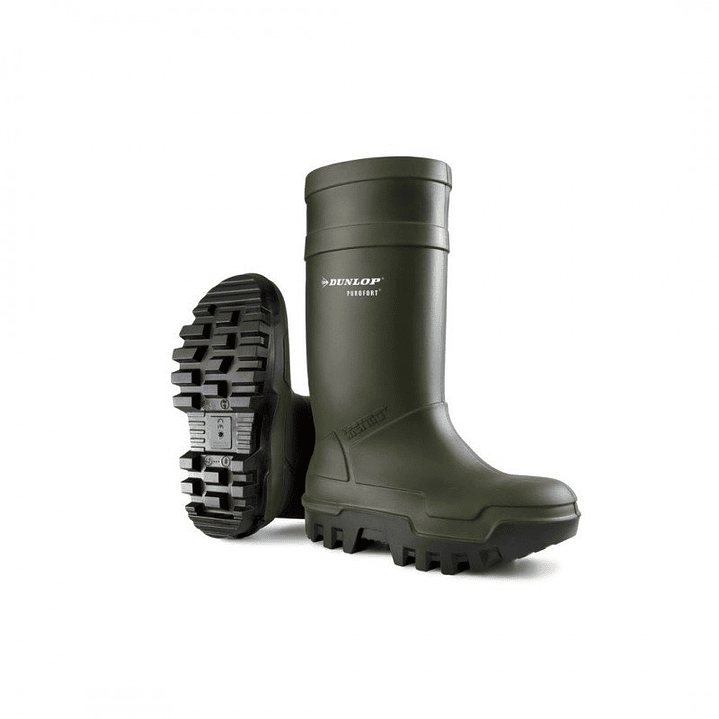 Bota Dunlop Purofort Thermo + Full Safety Verde 1