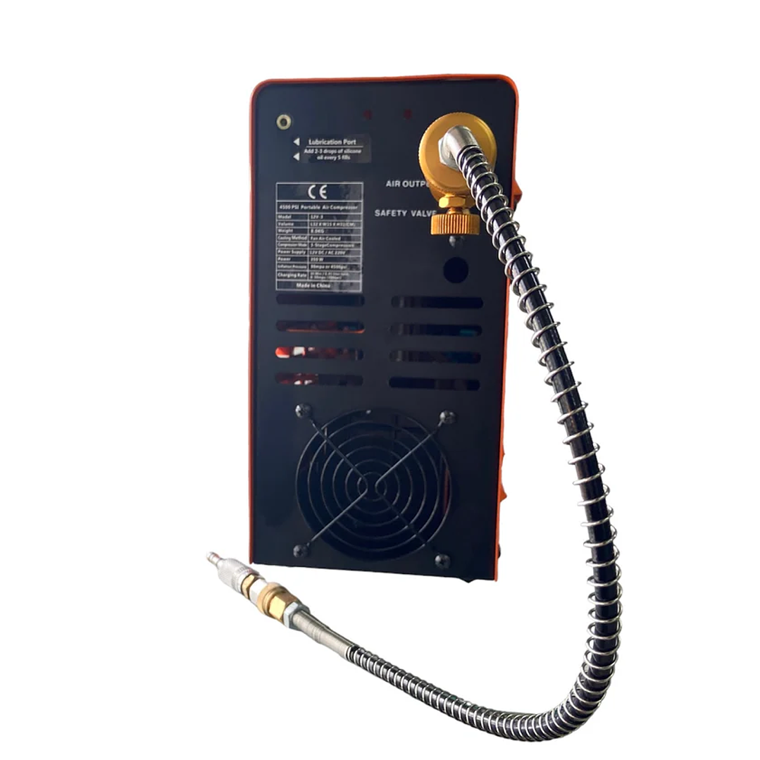 COMPRESOR ELECTRICO APOLO MAXIMUM PLUS NARANJO 12 – 220 VOLT DC 4500 PSI 6