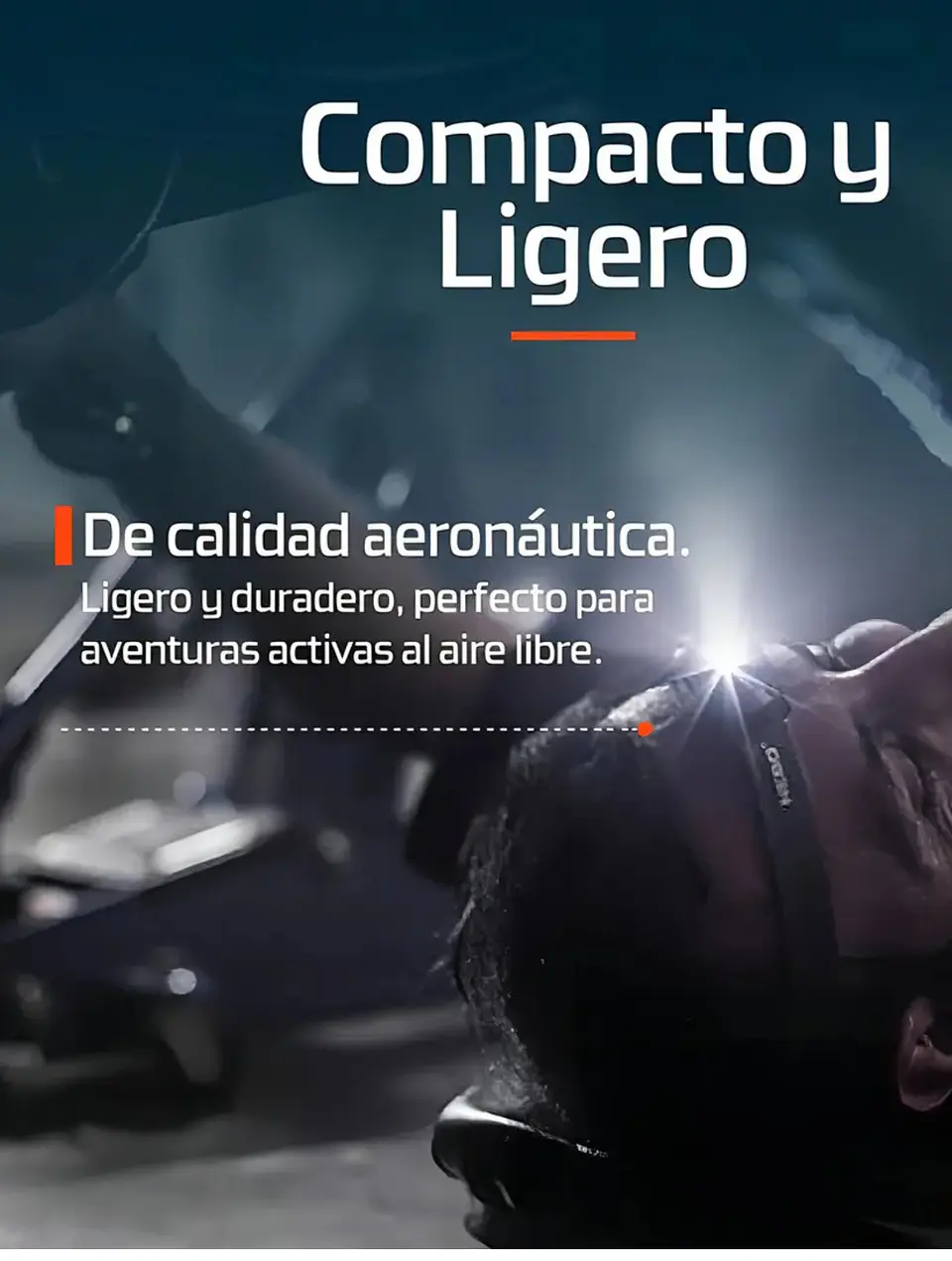 Linterna Frontal y de Gorra Recargable NEBO Mycro 400 Lúmenes 3