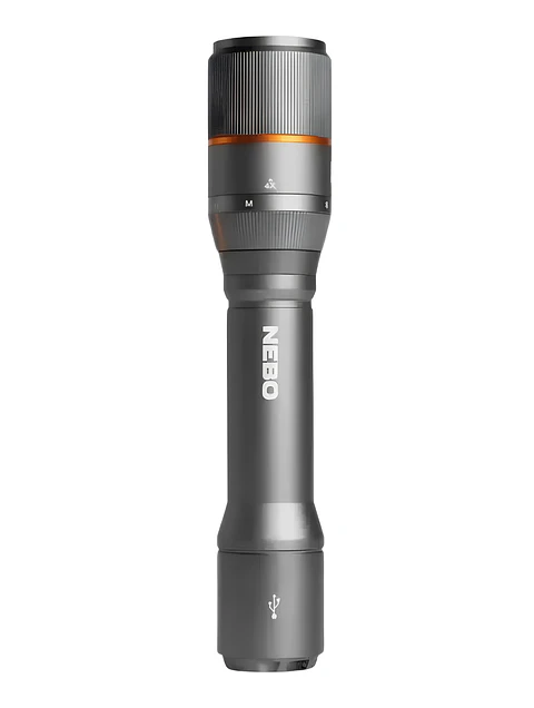 Linterna táctica recargable NEBO Davinci 1000 con base magnética