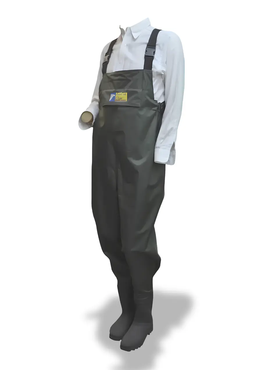Wader Falcon Claw PVC verde militar con bota de fieltro 10 mm 1
