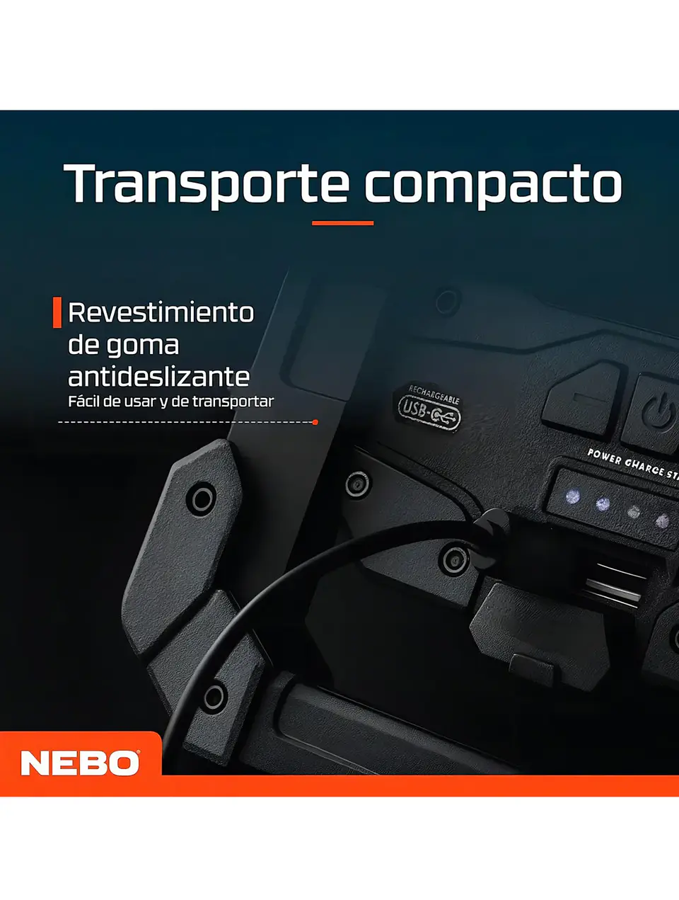 Linterna Led Nebo Omni 2k 2000 Lumenes Recargable Led Negro 3