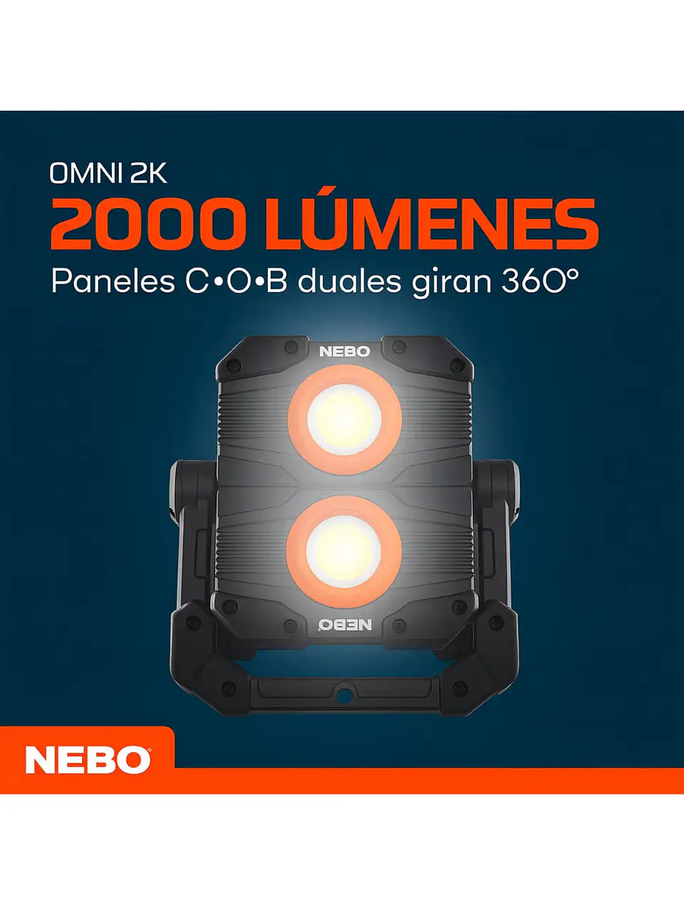 Linterna Led Nebo Omni 2k 2000 Lumenes Recargable Led Negro 4