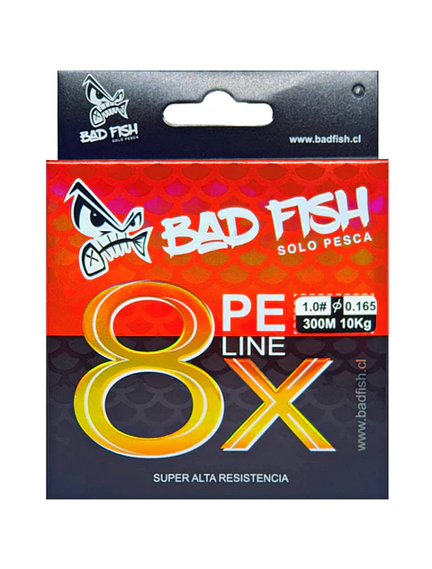 Multifilamento BadFish PE Line X8 0.16MM 10KG (300 metros)