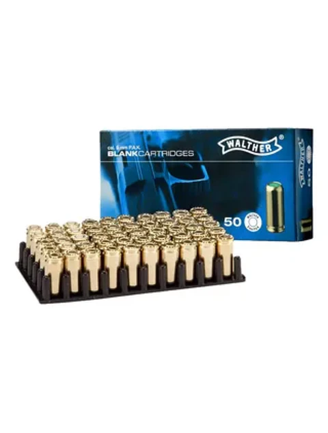 FOGUEOS cal 9mm PAK marca Walther, caja 50 un.