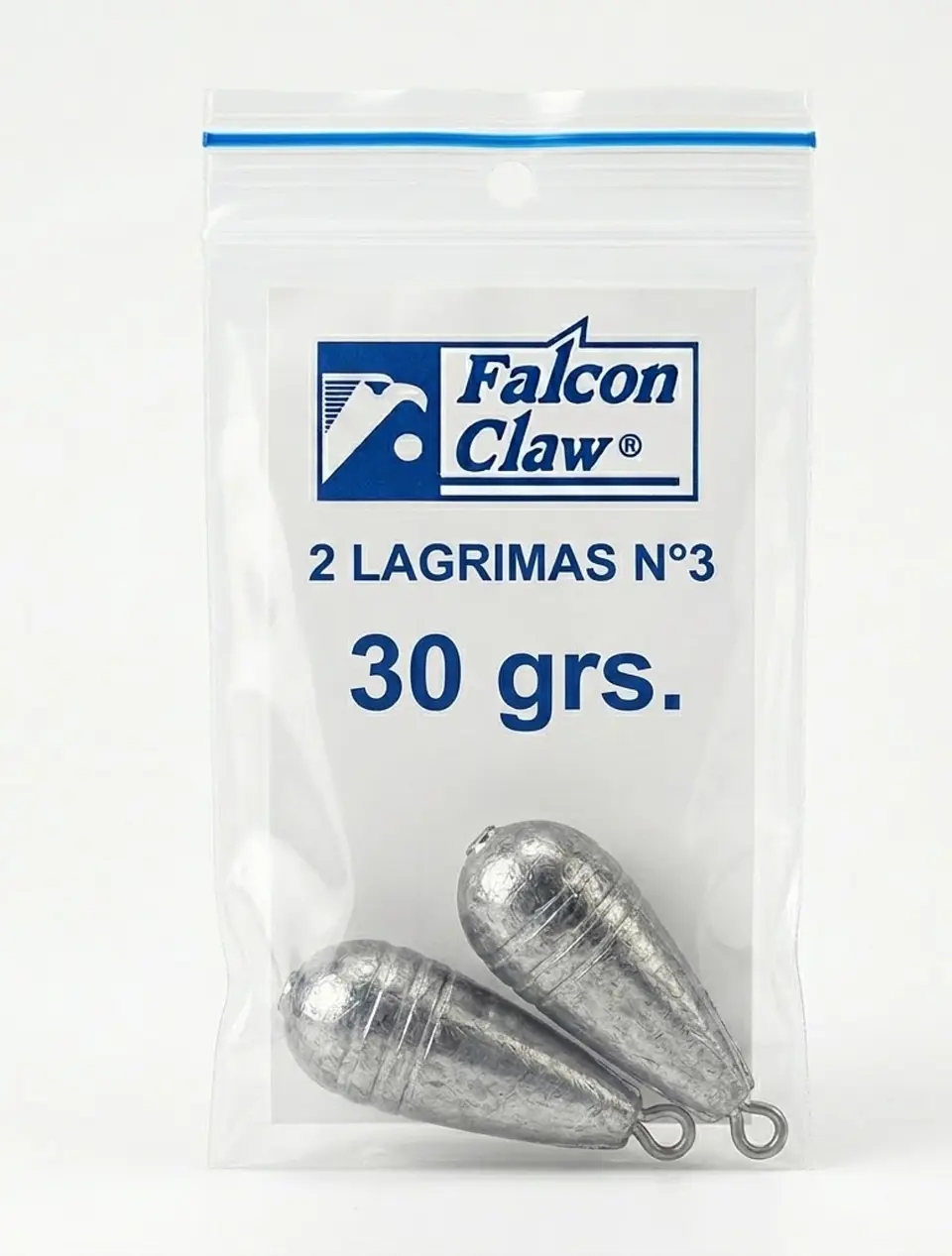 Plomo Lágrimas Falcon Claw N° 3 - 30 gr (Sobre x 2 Unidades) 1