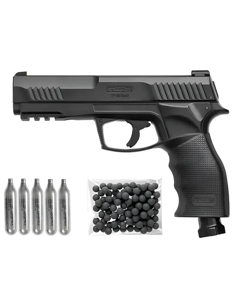 COMBO DEFENSA UMAREX PISTOLA + 10 CO2 + BALINES TRAUMATICOS 