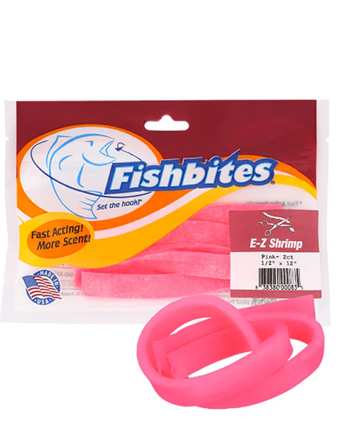 Carnada Artificial Fishbites E-Z Shrimp (Sabor Camarón - Rosado / Fast-Acting)
