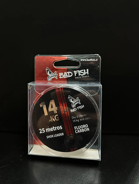 Shock Leader de Fluorocarbono Badfish (14 kg / 30 lbs — 25 mt — 0.50 mm)