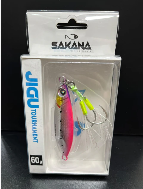 Señuelo Metálico Sakana Jigu Tournament 60g — Color Barbie (Pink Silver)