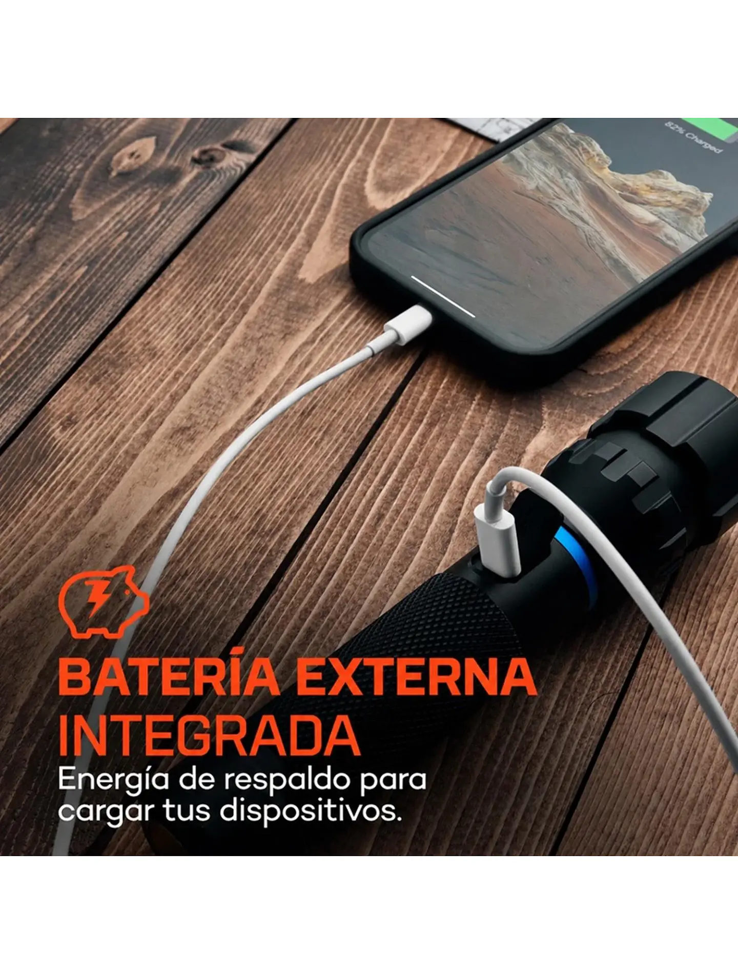 Linterna NEBO BLUELINE 1800 – Flex Power + Power Bank 5