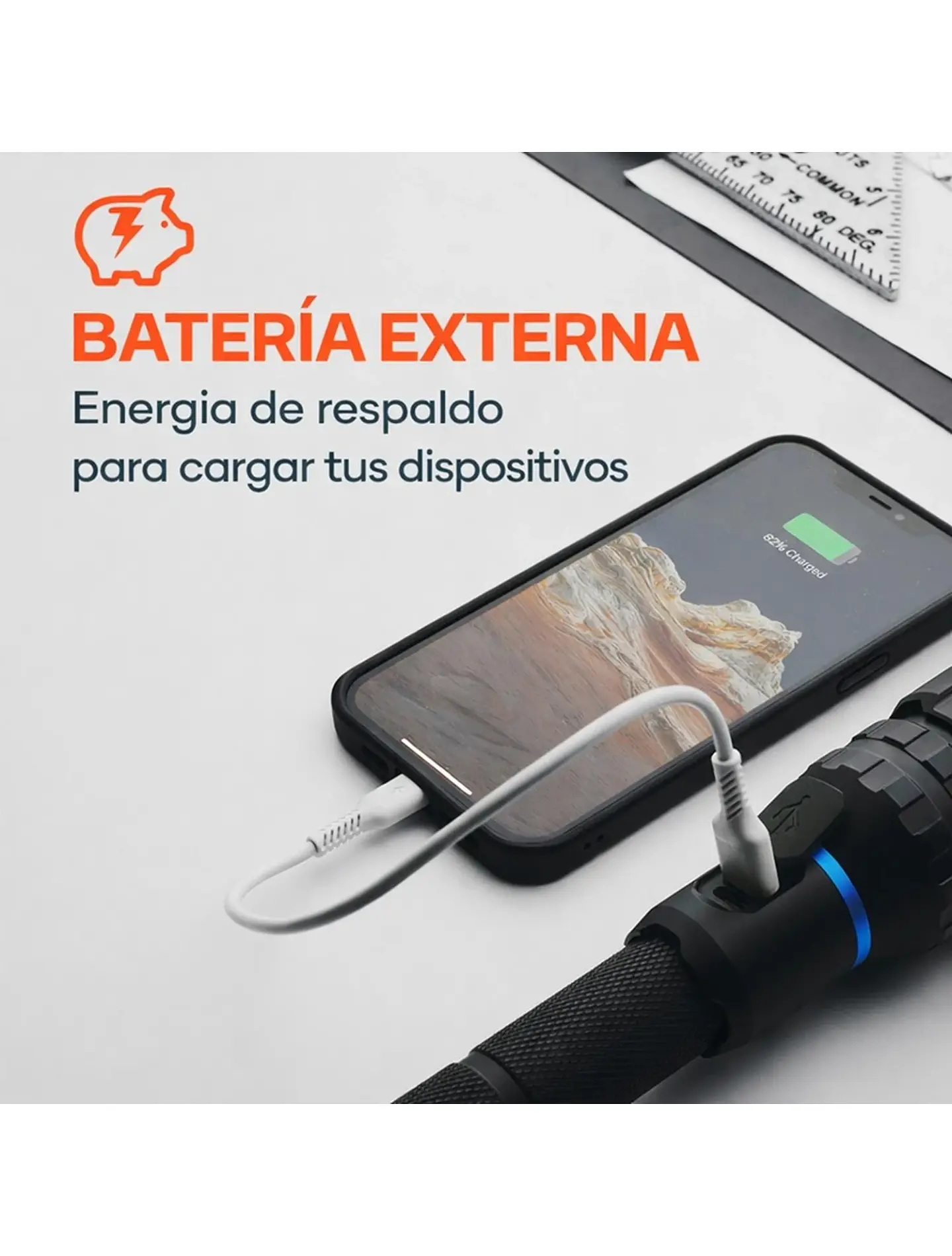 Linterna NEBO BLUELINE 2600 – Flex Power + Power Bank 5