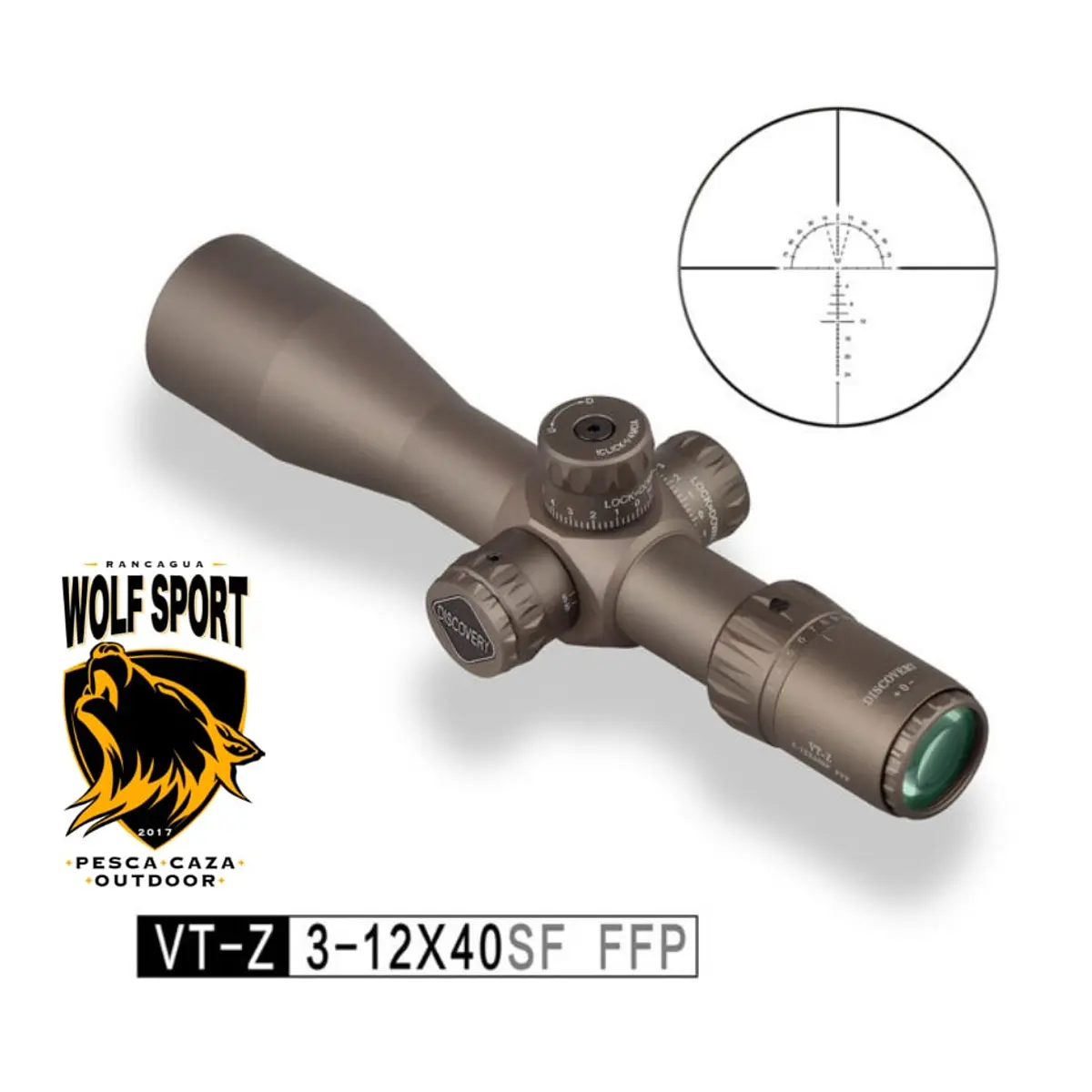 MIRA TELESCOPICA DISCOVERY VT-Z 3-12X40SF FFP COMPACTA